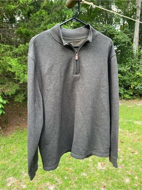 George Men's Dark Gray Half-Zip Pullover Sweater